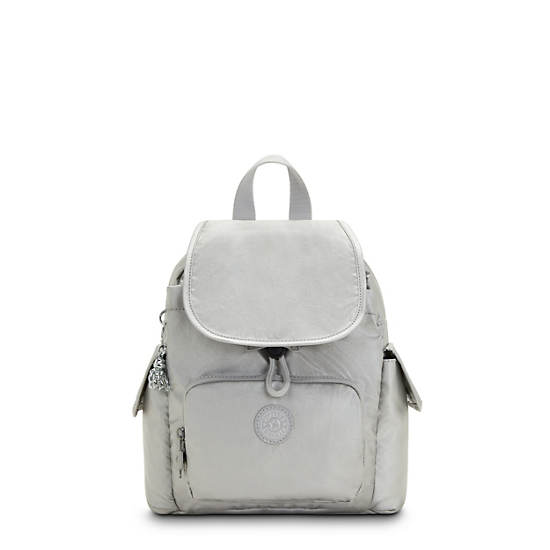 Kipling City Pack Mini Classic Metallic Ryggsekk Sølv | NO 1734YX